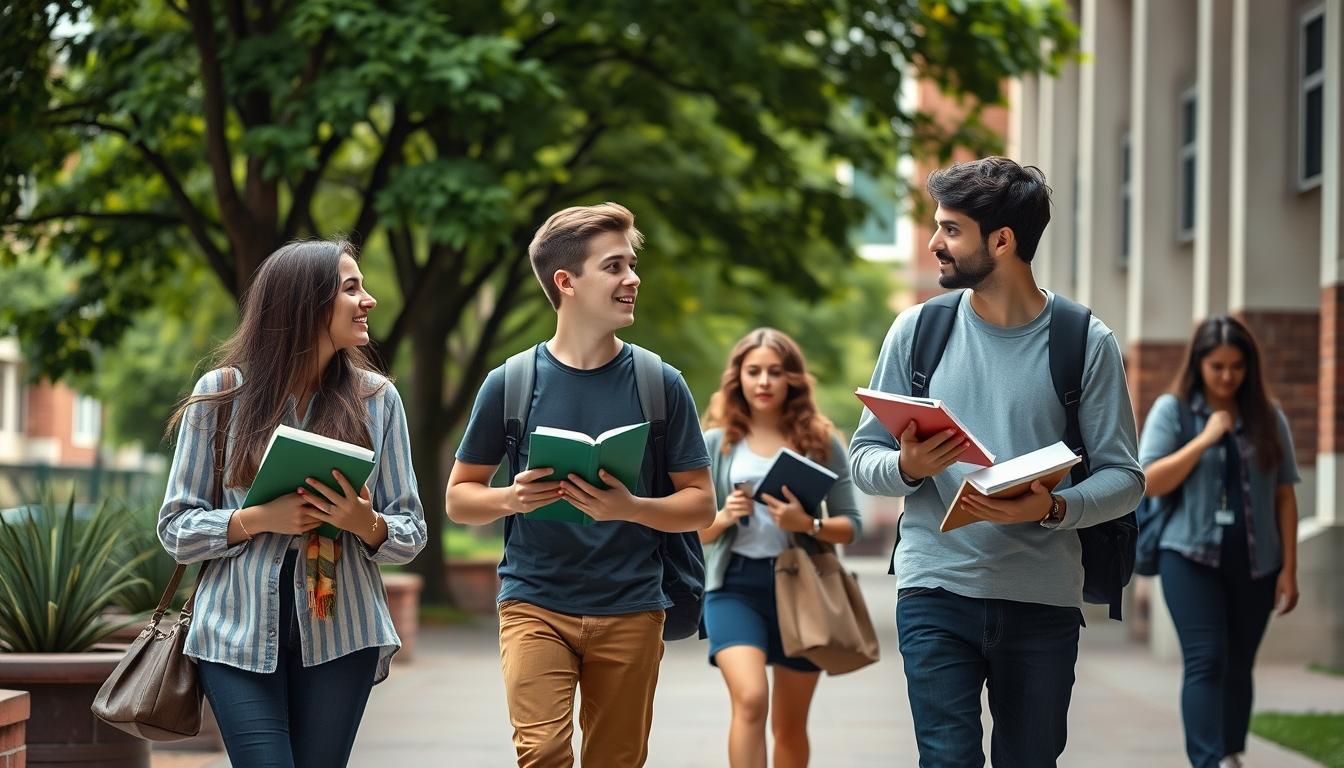Students collaborating in study space